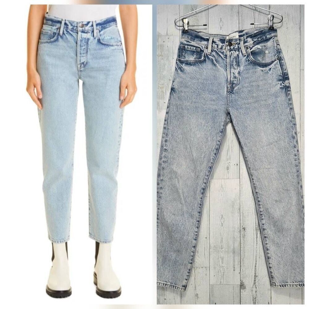 FRAME Le Original Stonewashed Ankle Jeans in Richlake Sz. 25